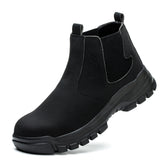Waterproof Safety Boots Men Indestructible Steel Toe Work Boots Anti-Smash Stab-Resistant Safety Shoes Biker Botas Para Hombre