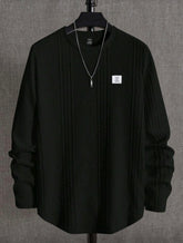 Neon Blanc Unisex Black Stitched Sweater