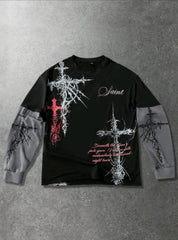 Unisex gothic swatpants long sleeve set gothic designs unisex