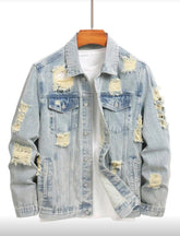 Unisex long sleeve denim jacket