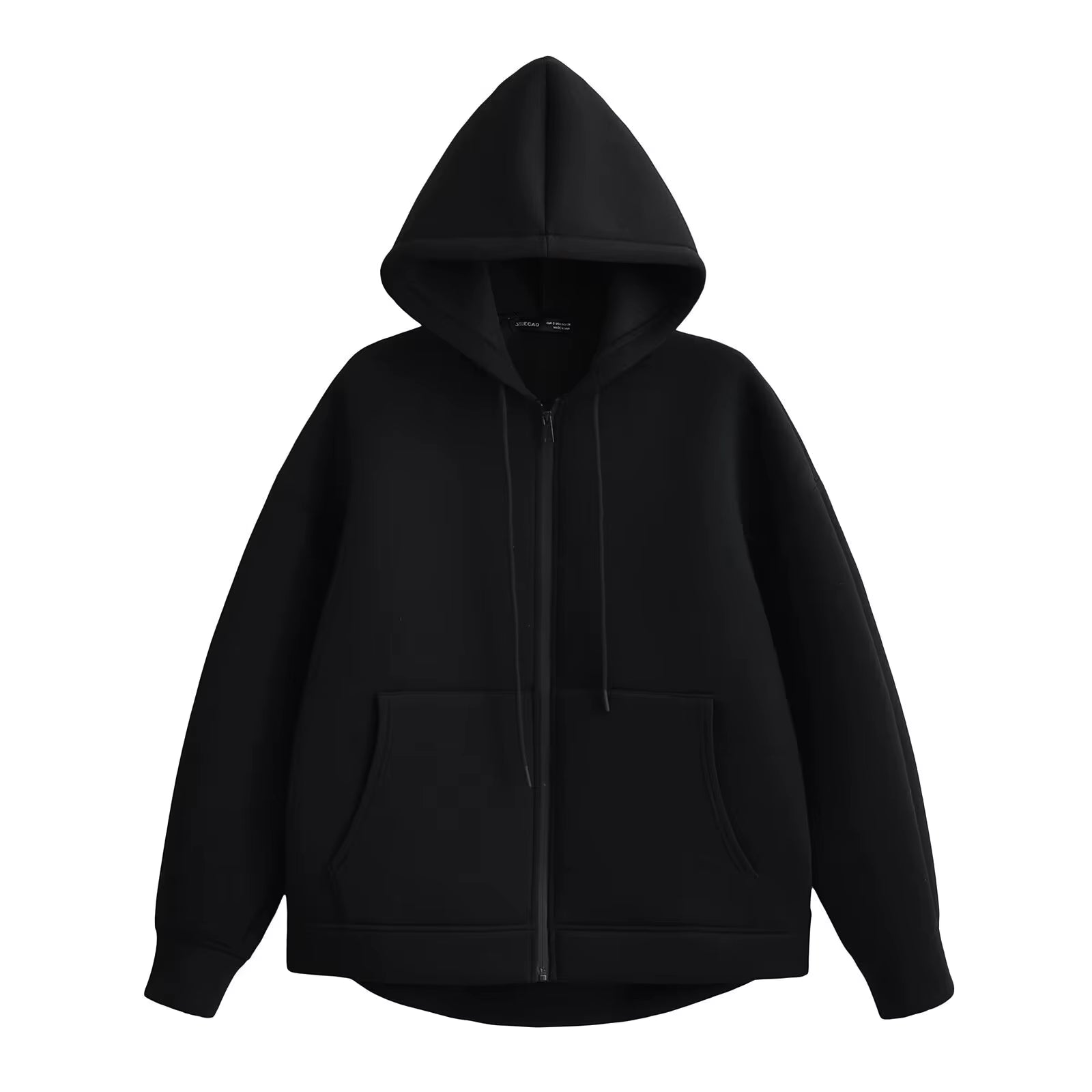 2025 Casual Women'S Soild Zipper Hoodie Long Sleeve Big Pocket Zipper Jacket with Hood Female Loose Outerwear Coat Tops