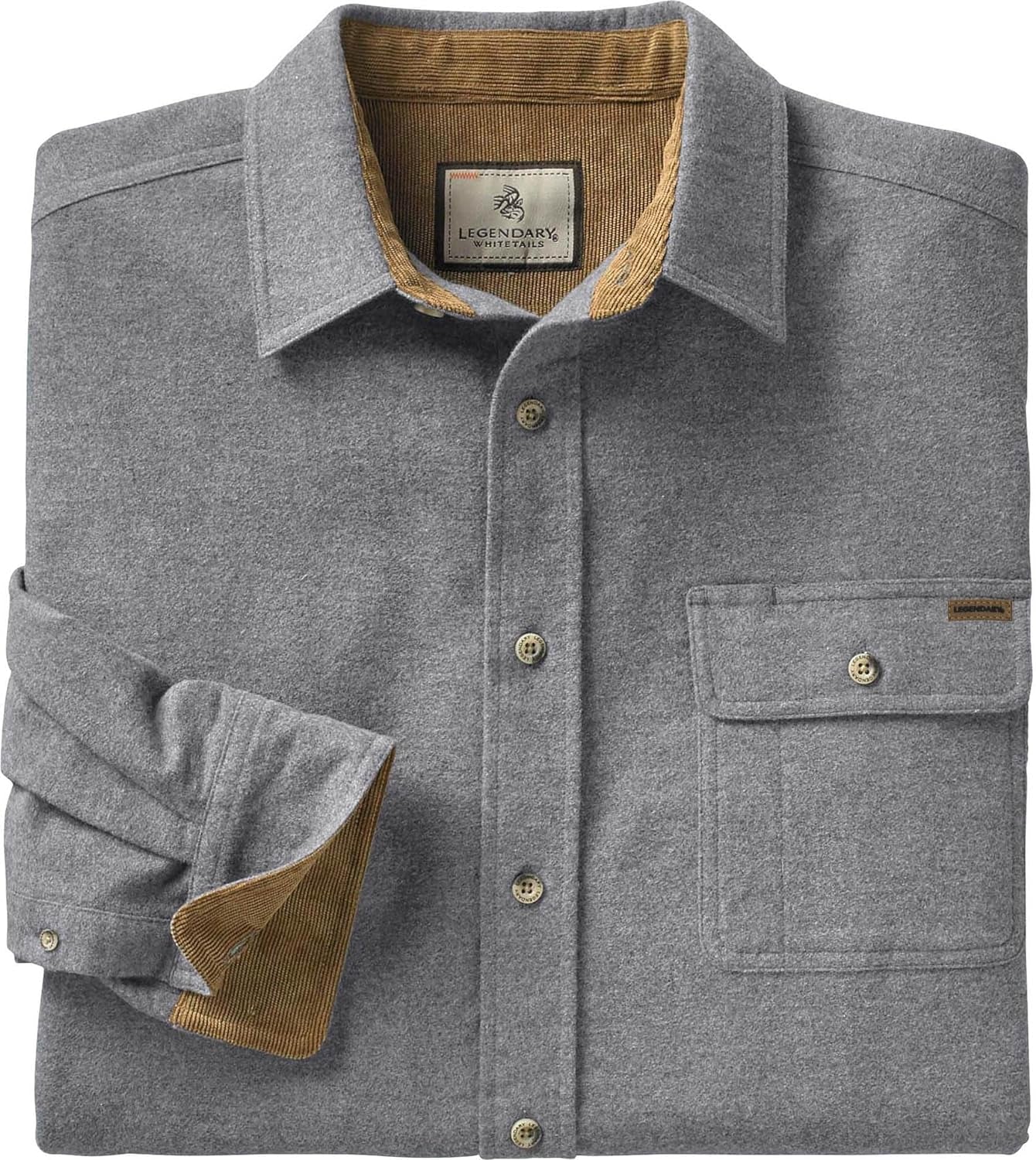 Men'S Flannel Shirt Long Sleeve Button down 100% Cotton