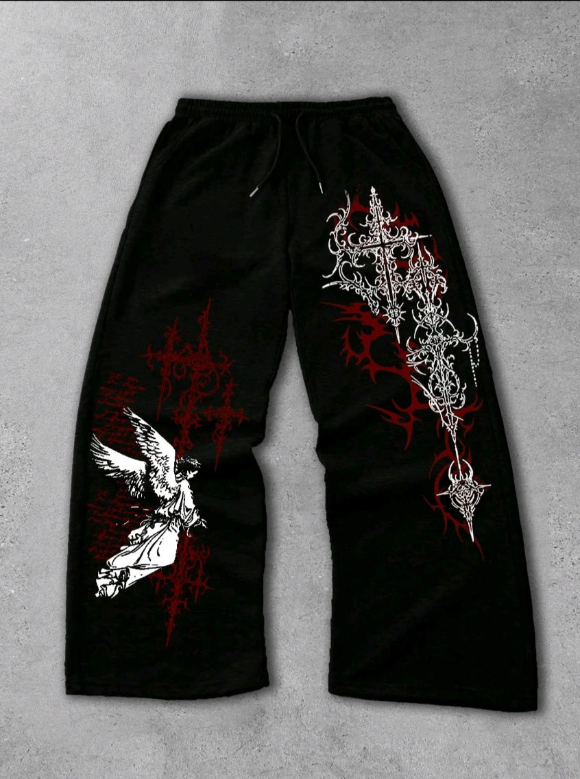 Unisex gothic swatpants long sleeve set gothic designs unisex