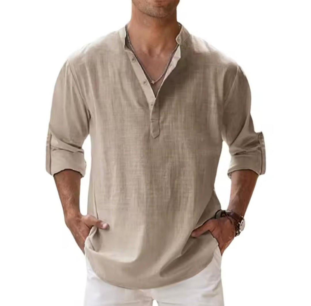 Cotten linen shirts for men