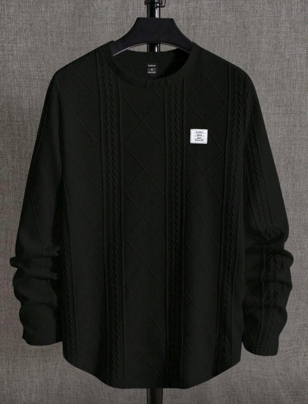 Neon Blanc Unisex Black Stitched Sweater