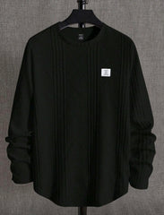 Neon Blanc Unisex Black Stitched Sweater