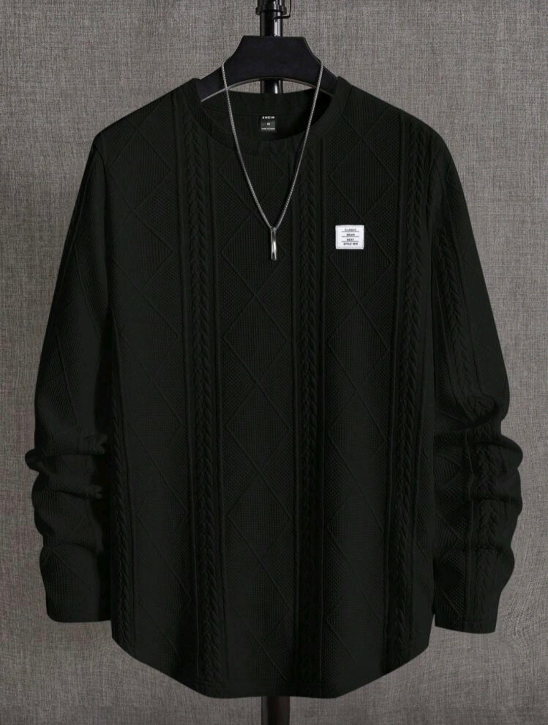 Neon Blanc Unisex Black Stitched Sweater
