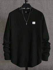 Neon Blanc Unisex Black Stitched Sweater