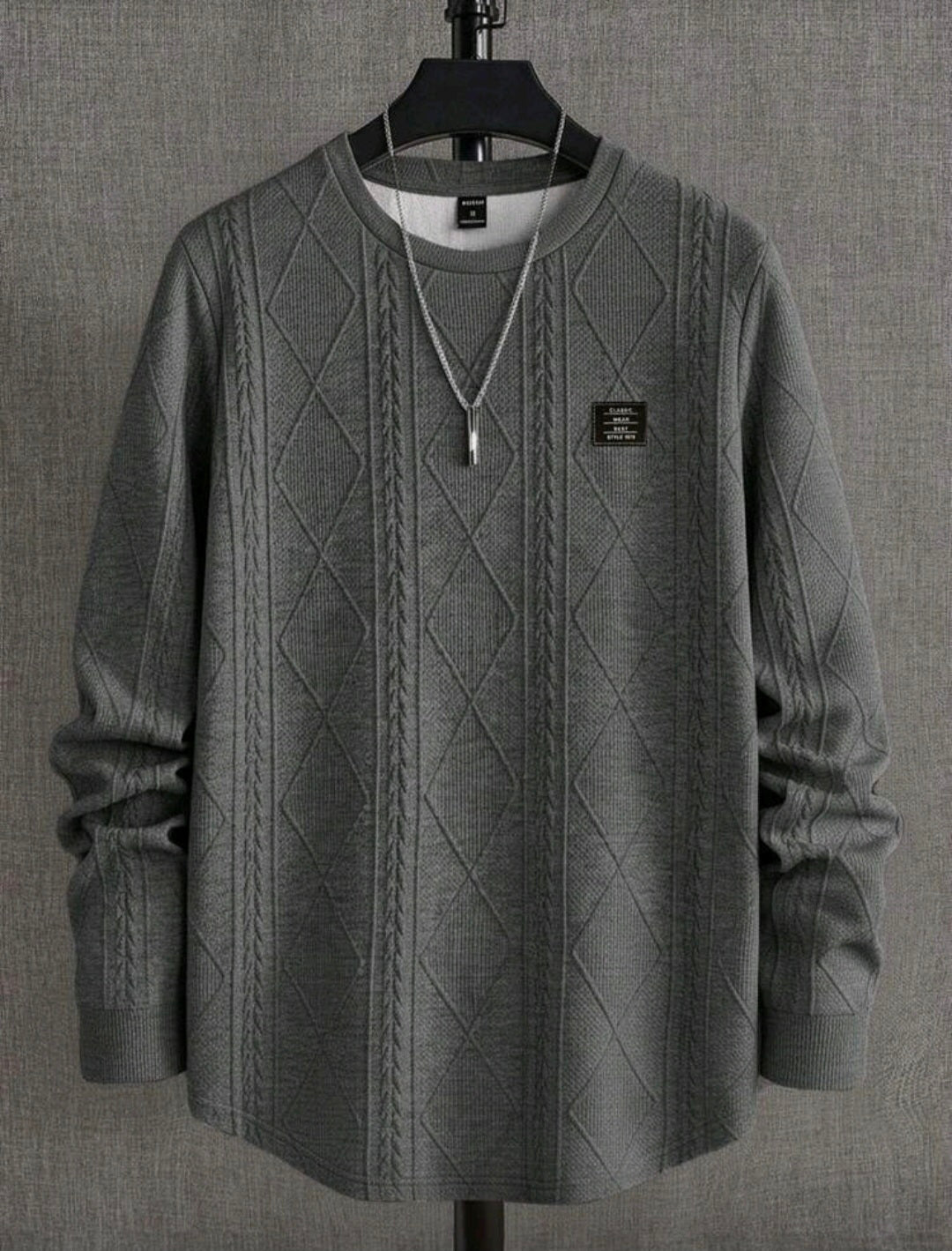Neon Blanc Unisex Black Stitched Sweater