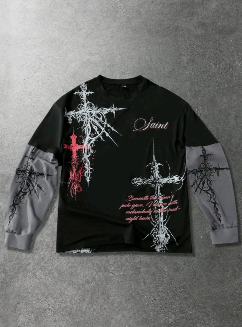 Unisex gothic swatpants long sleeve set gothic designs unisex