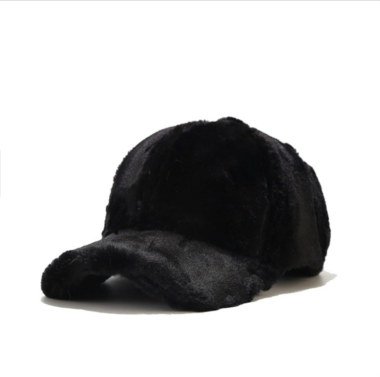 Faux rabbit furr baseball cap