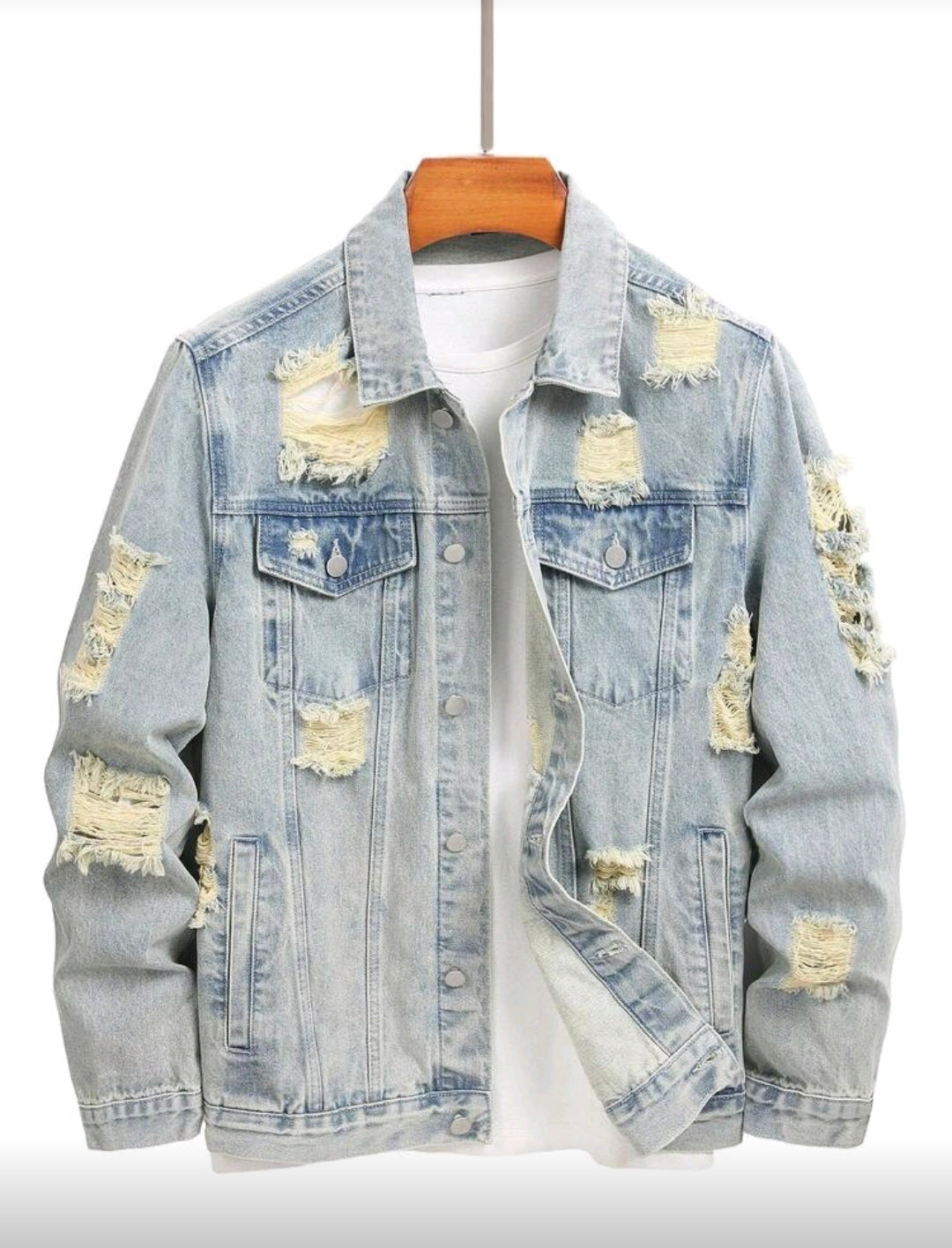 Unisex long sleeve denim jacket