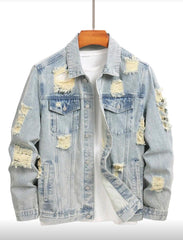 Unisex long sleeve denim jacket