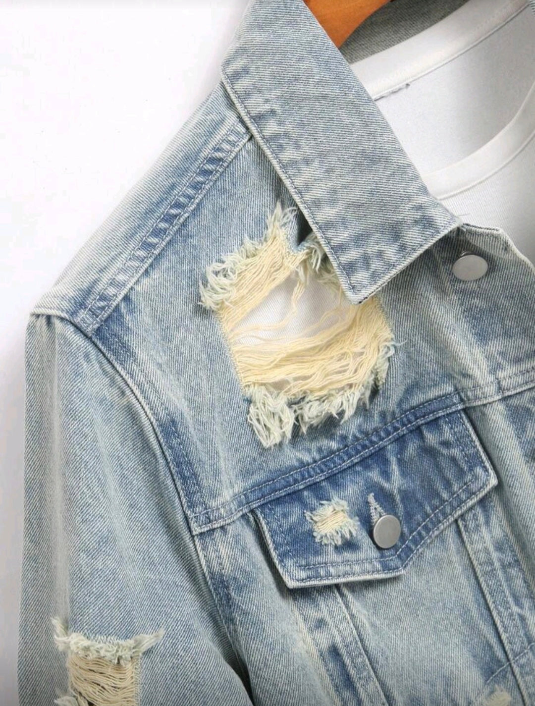Unisex long sleeve denim jacket