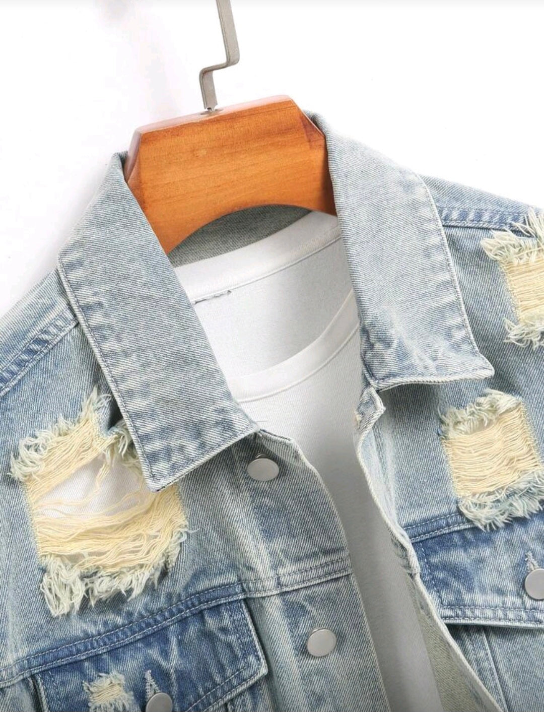 Unisex long sleeve denim jacket