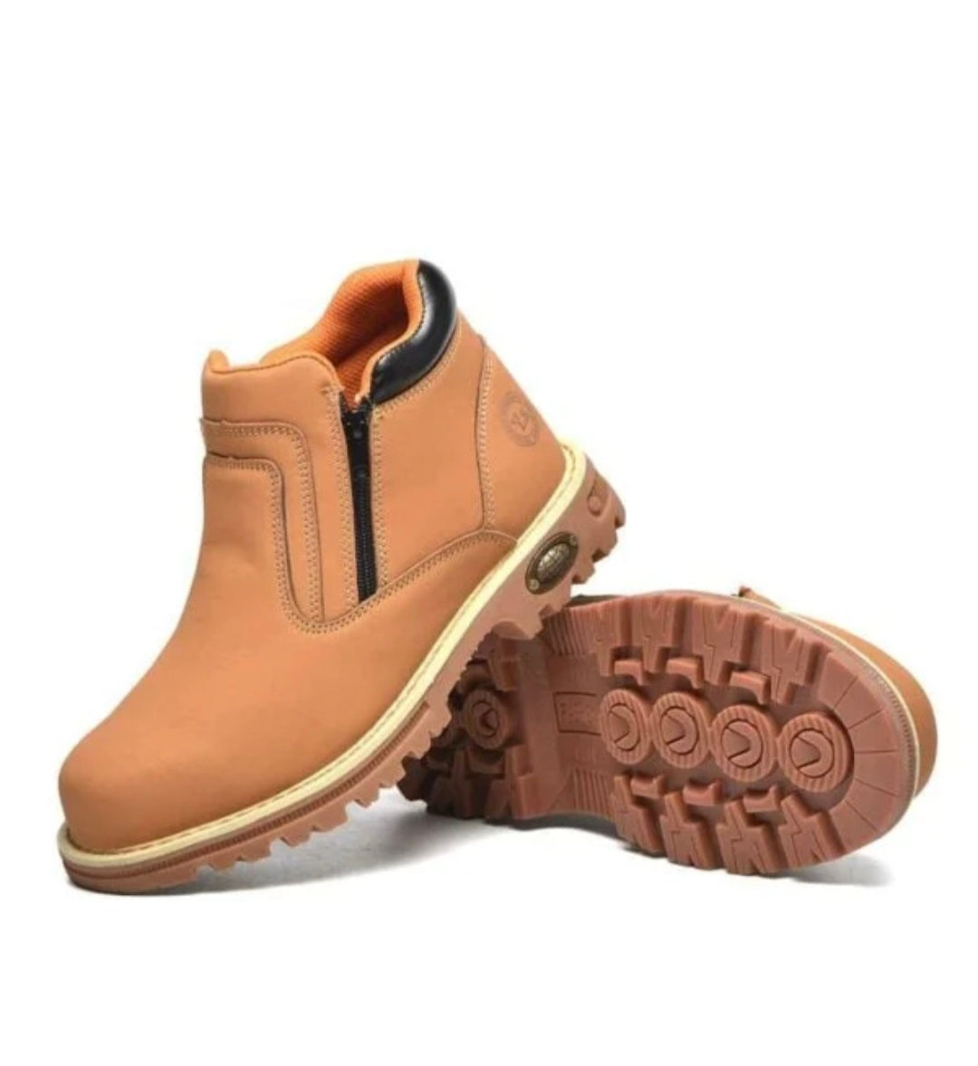 Side zip up unisex steeltoe boots