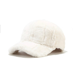 Faux rabbit furr baseball cap